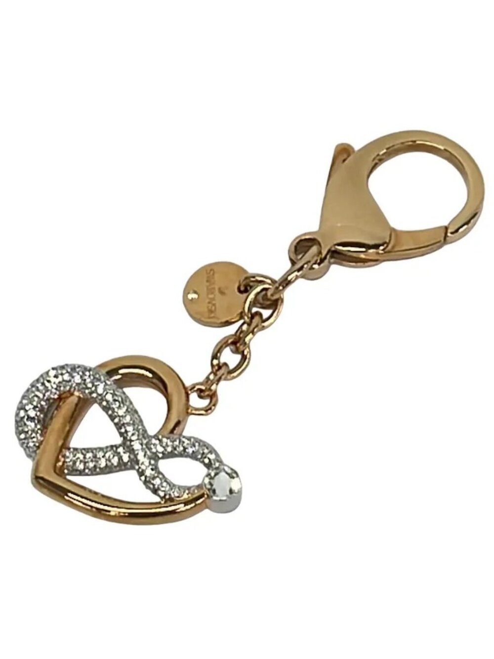 SWAROVSKI Rose Gold Clear Hardware Swarovski Crystal Bag Charm